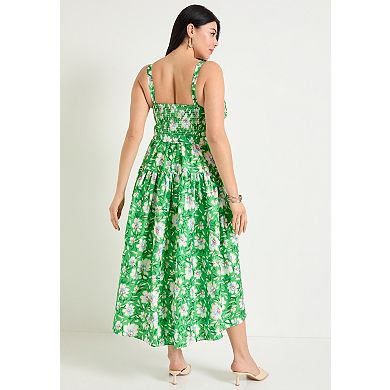 June + Vie Women's Plus Size High-Low Midi Dress