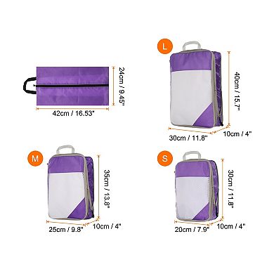 4pcs Compression Packing Cube for Suitcases Lightweight Luggage Organizers Bag for Carry on Suitcase