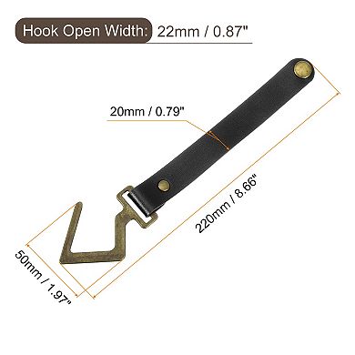 Leather S Hook, 4Pcs Hook Hanger Multipurpose S-Shaped Hangers for Picnic Hanging Pots Pans Utensils