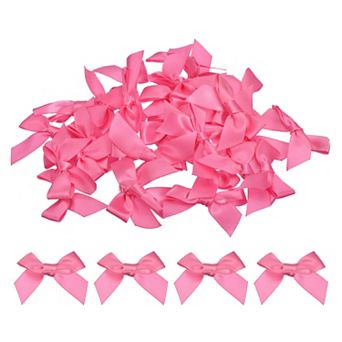 50 pc Mini Ribbon Bow Mini Fabric Satin Ribbon Flower Bows for Craft DIY Sewing Wedding Birthday