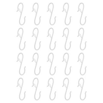 20 pc S Hooks S-shaped Metal Hook Hanger with Safety Buckle for Hanging Plants Clothes Pots and Pans