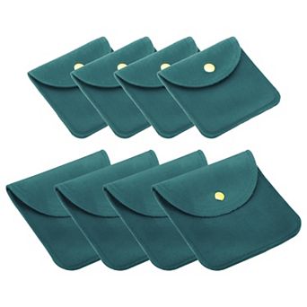 Jewelry Pouches with Snap Button, Total 8 Pack Velvet Jewelry Pouches Storage for Earring