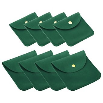 Jewelry Pouches with Snap Button, Total 8 Pack Velvet Jewelry Pouches Storage for Earring