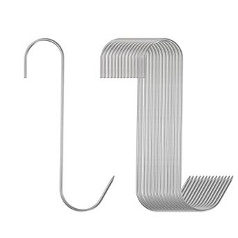 14 pc 7" Hooks Butcher Hook S-Shaped Meat Processing Hooks for Hanging Smoking Grilling Beef Rib BBQ