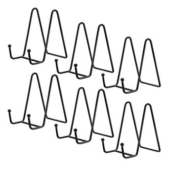 12 pc 4.3Inch Plate Stand for Display Iron Easel Plate Holder for Photo Black