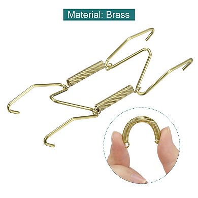 10Pcs Plate Hanger, Universal Brass Invisible Wall Plate Hangers with 10Pcs Wall Hooks