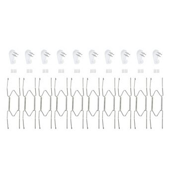 10 pc Plate Hanger, Universal Brass Invisible Wall Plate Hangers with 10 pc Wall Hooks