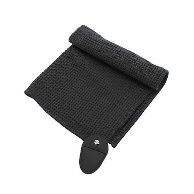 Soft Waffle Pattern Golf Towel for Cleaning Golf Balls and Clubs - 1 Piece 15.75"x15.75"