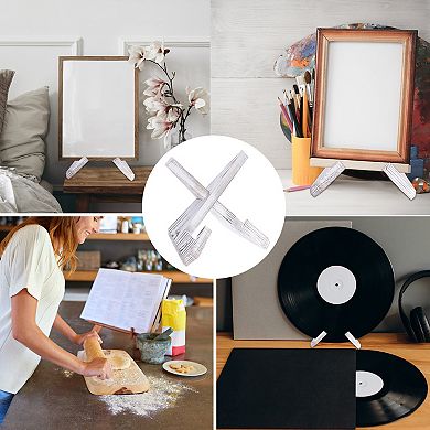 2 Pcs Wooden Plate Stands for Display, 6.5 Inch Display Holder
