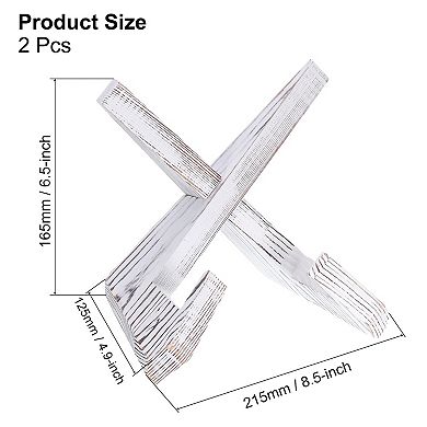 2 Pcs Wooden Plate Stands for Display, 6.5 Inch Display Holder