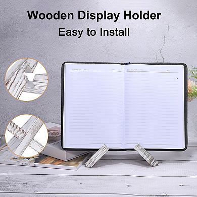 2 Pcs Wooden Plate Stands for Display, 6.5 Inch Display Holder
