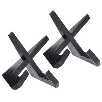 2 pc Wooden Plate Stands for Display, 6.5 Inch Display Holder