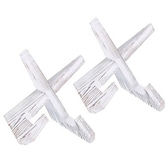 2 pc Wooden Plate Stands for Display, 6.5 Inch Display Holder