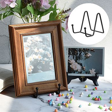 12Pcs 3Inch Plate Stand for Display Iron Easel Plate Holder for Photo Black