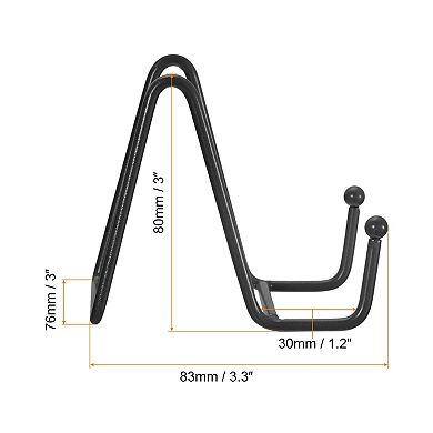 12Pcs 3Inch Plate Stand for Display Iron Easel Plate Holder for Photo Black