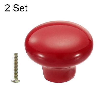 2 Packs Round Ceramic Drawer Knobs Dresser Pulls Handles