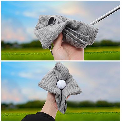 Soft Golf Towel with Cleaning Brush Ball Fork 15.75"x23.62" 1 Set