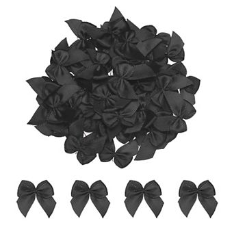 50 pc Mini Ribbon Bow 1" Mini Fabric Satin Ribbon Flower Bows for Craft DIY Sewing Wedding Birthday