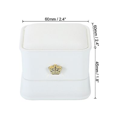 Velvet Ring Box, 2 Pack Wedding Ring Box Vintage Jewelry Holder for Engagement Proposal Ceremony