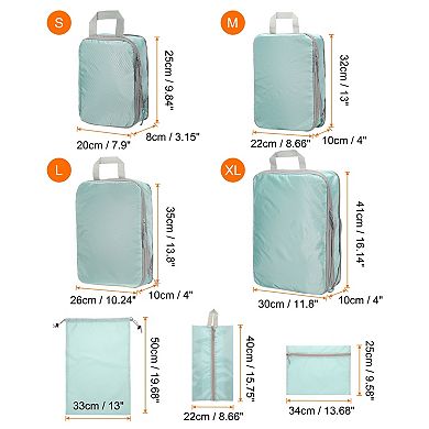 7pcs Compression Packing Cube for Suitcases Lightweight Luggage Organizers Storage Compression Bag