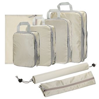 7 pc Compression Packing Cube for Suitcases Lightweight Luggage Organizers Storage Compression Bag