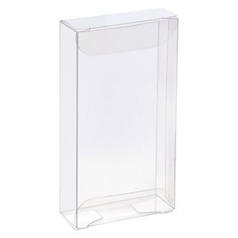 Plastic Retail Boxes 0.8"x2"x3.9" Gift Box with Protecting Film for Candy, Cookies Wrapping 10 pc