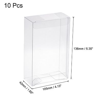 Plastic Retail Boxes 1.6"x4"x5.4" Gift Box with Protecting Film for Candy, Cookies Wrapping 10Pcs