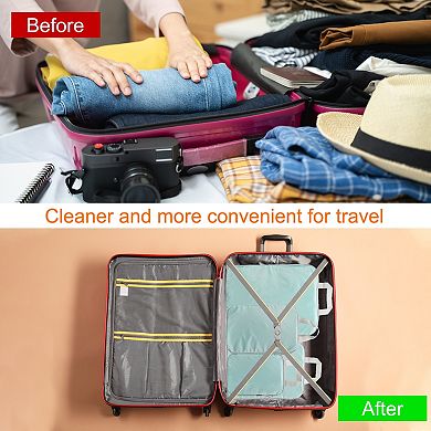 4pcs Compression Packing Cube for Suitcases Lightweight Luggage Organizers Bag Storage Travel Bag