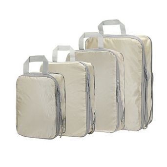 4 pc Compression Packing Cube for Suitcases Lightweight Luggage Organizers Bag Storage Travel Bag