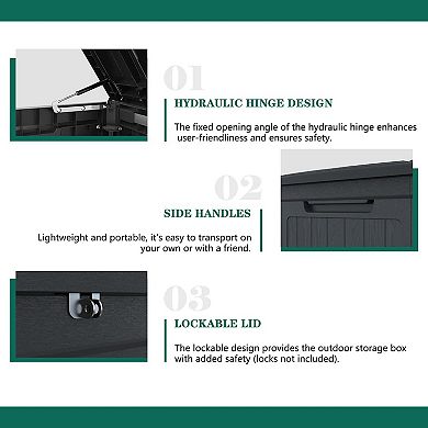 230 Gallon Upgraded Storage Box with Enhanced Material