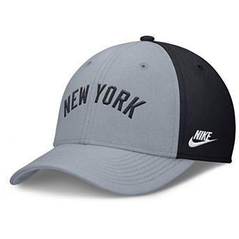 Men's Nike Gray/Navy New York Yankees Rise Swoosh Performance Flex Hat