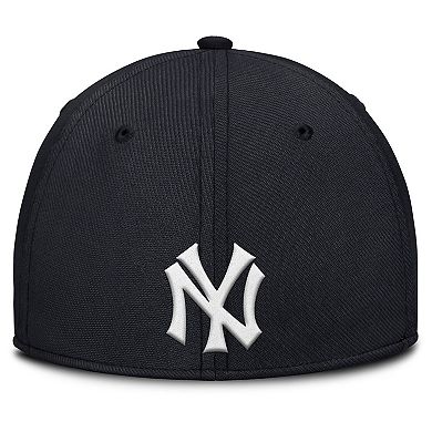 Men's Nike Gray/Navy New York Yankees Rise Swoosh Performance Flex Hat