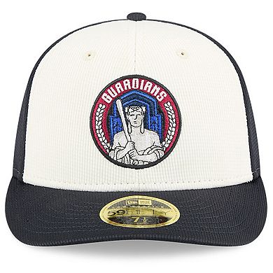 Men's New Era Navy/White Cleveland Guardians City Connect Batting Practice Low Profile 59FIFTY Fitted Hat