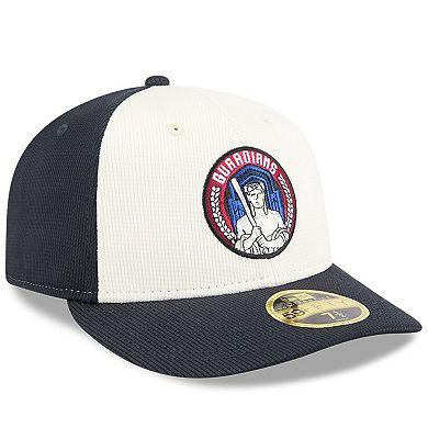 Men's New Era Navy/White Cleveland Guardians City Connect Batting Practice Low Profile 59FIFTY Fitted Hat