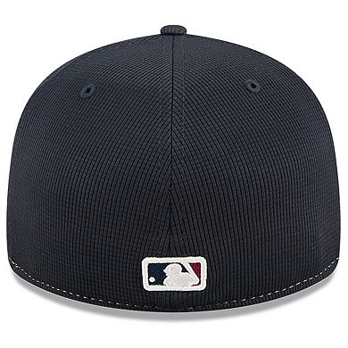 Men's New Era Navy/White Cleveland Guardians City Connect Batting Practice Low Profile 59FIFTY Fitted Hat