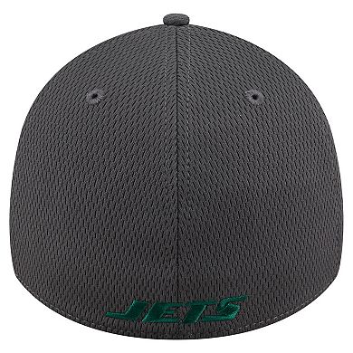 Men's New Era Graphite New York Jets Main 39THIRTY Flex Hat