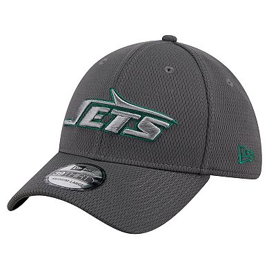 Men's New Era Graphite New York Jets Main 39THIRTY Flex Hat