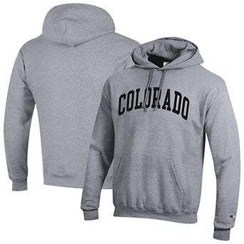 Men's Champion Heather Gray Colorado Buffaloes Basic Arch Fleece Pullover Hoodie