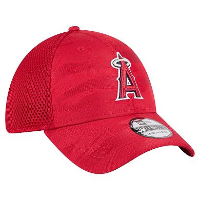 Men's New Era Red Los Angeles Angels Subtle Camo 39THIRTY Flex Hat