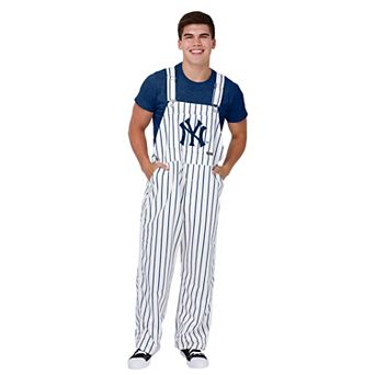 Men's�FOCO White New York Yankees Pinstripe Bib Overalls