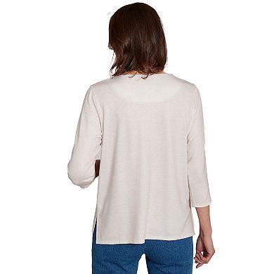 Petite Alfred Dunner Floral Squirrel Harvest Top