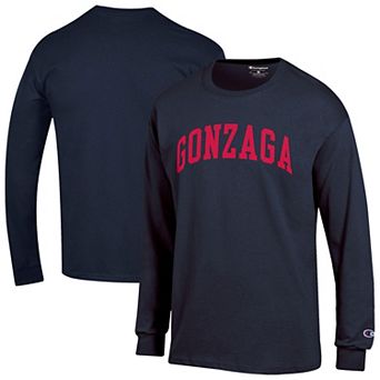 Men's Champion Navy Gonzaga Bulldogs Basic Arch Long Sleeve T-Shirt