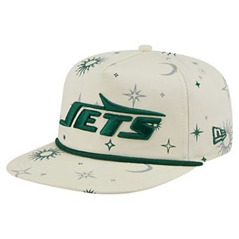 Men's New Era Cream New York Jets Celestial Golfer Adjustable Hat