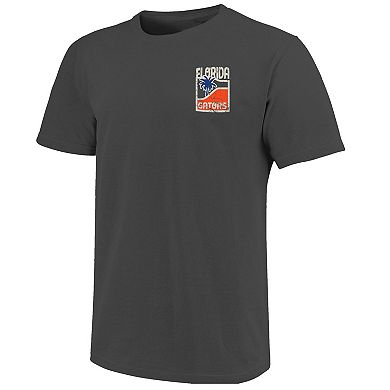 Men's Graphite Florida Gators Comfort Colors Minimal Vista Distressed Graphics T-Shirt