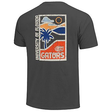 Men's Graphite Florida Gators Comfort Colors Minimal Vista Distressed Graphics T-Shirt