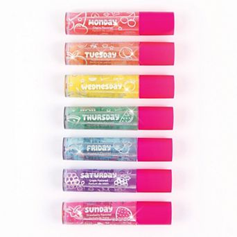 Make It Real Days Of The Week Lip Gloss Set 7 pc Rollerball Flavored Set