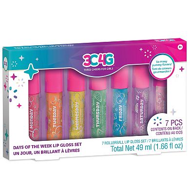 Make It Real Days Of The Week Lip Gloss Set 7 Piece Rollerball Flavored Set