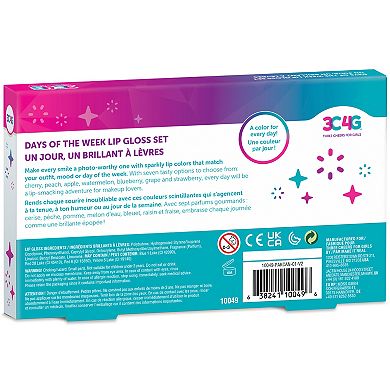 Make It Real Days Of The Week Lip Gloss Set 7 Piece Rollerball Flavored Set