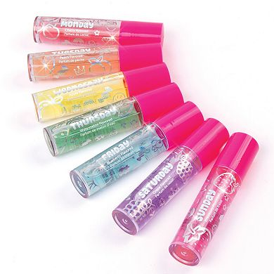 Make It Real Days Of The Week Lip Gloss Set 7 Piece Rollerball Flavored Set
