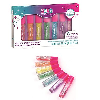 Make It Real Days Of The Week Lip Gloss Set 7 Piece Rollerball Flavored Set